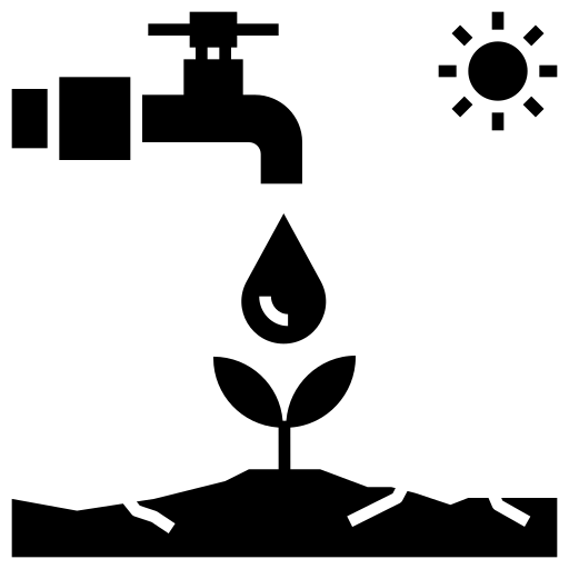 Irrigation, save, agriculture, future of farming, stress, water icon